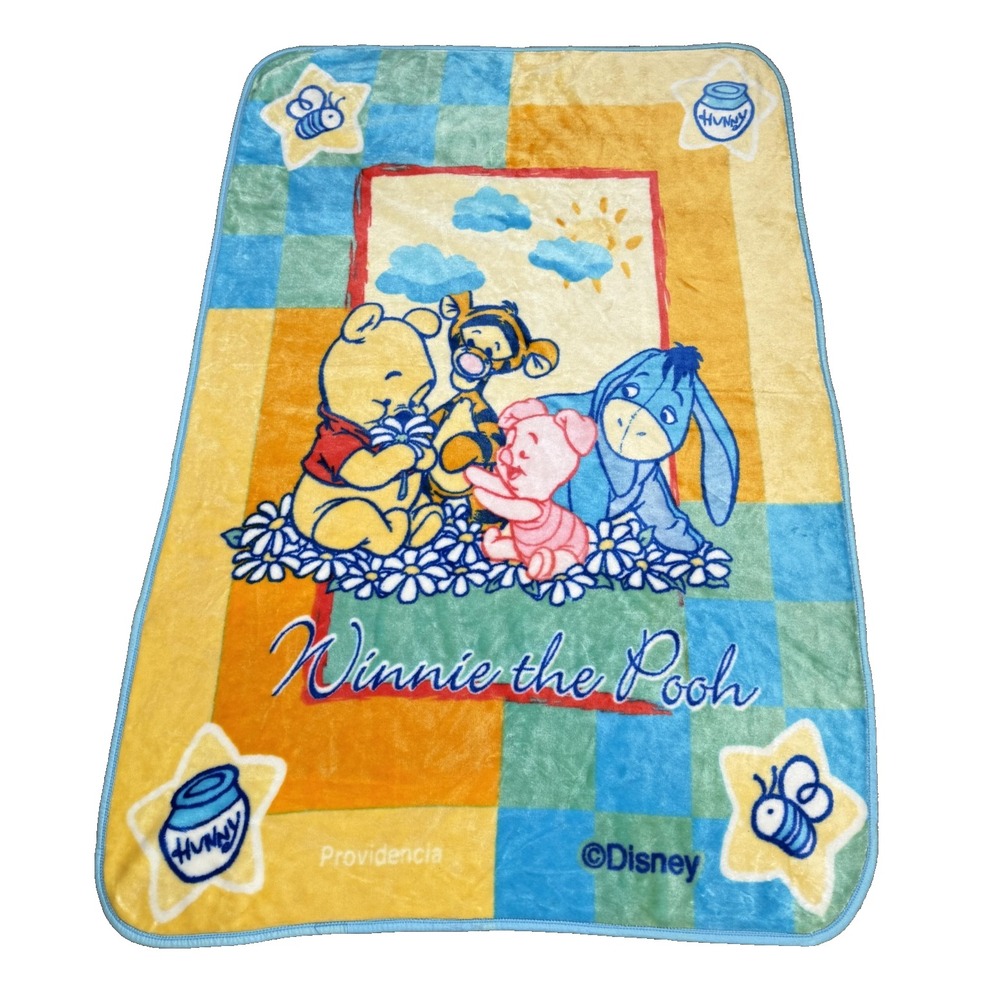 Disney Winnie the Pooh Baby Blanket Soft‎ Plush Providencia Eeyore Piglet Tigger